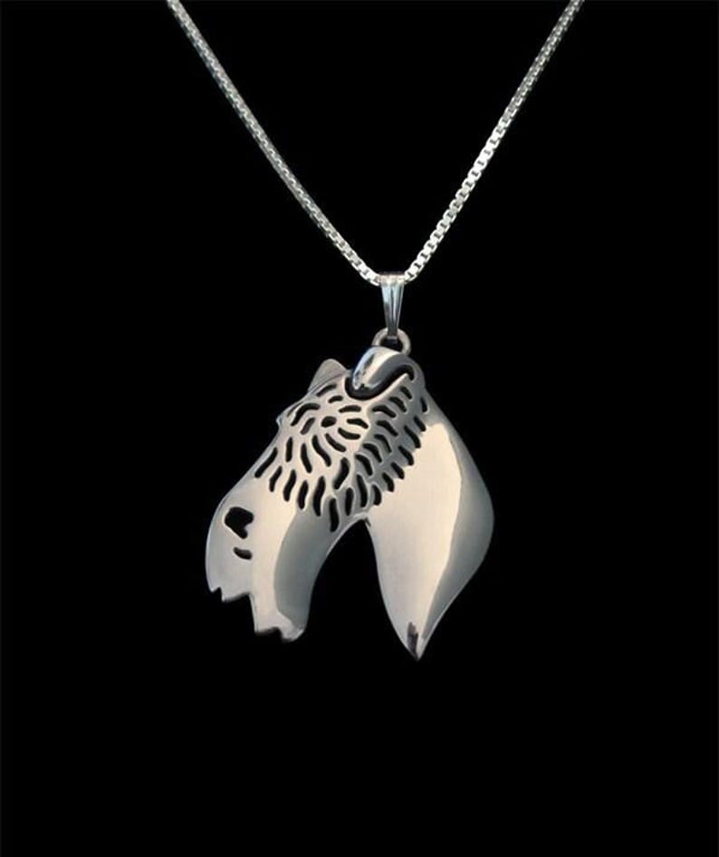 Wire Fox Terrier pendant & chain