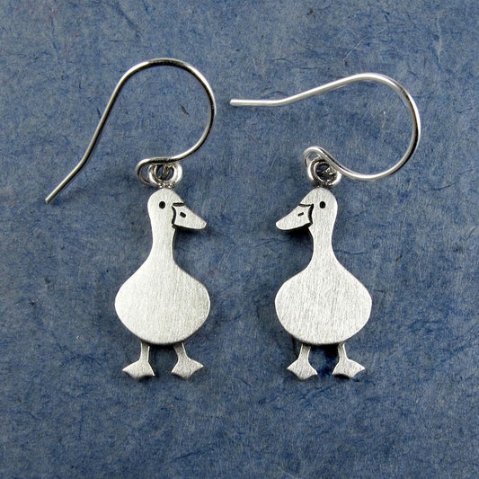 Tiny duck earrings